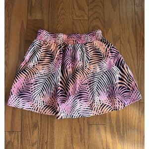 Tommy Bahama Tropical Luxe Palm Print Skort Shorts Pink Navy Sz S Golf